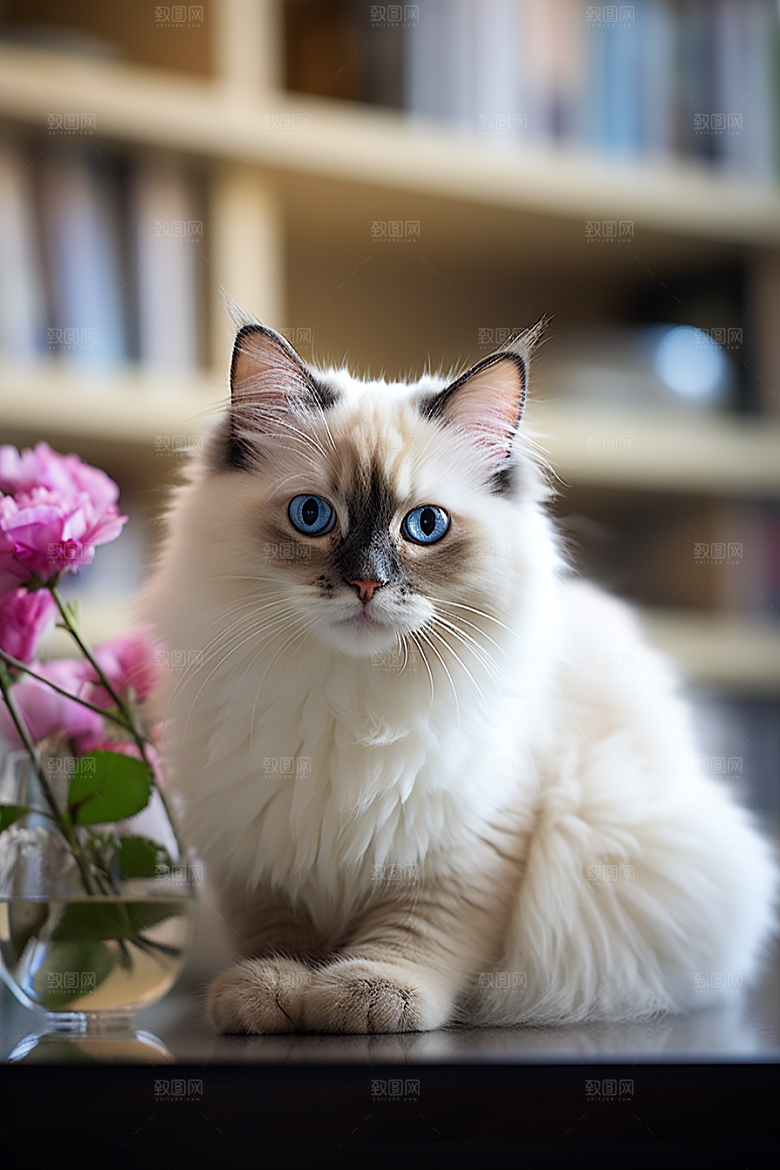 布偶猫可爱家居摄影图