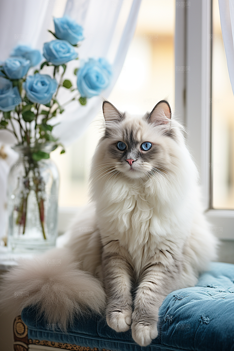 布偶猫高清养宠摄影图
