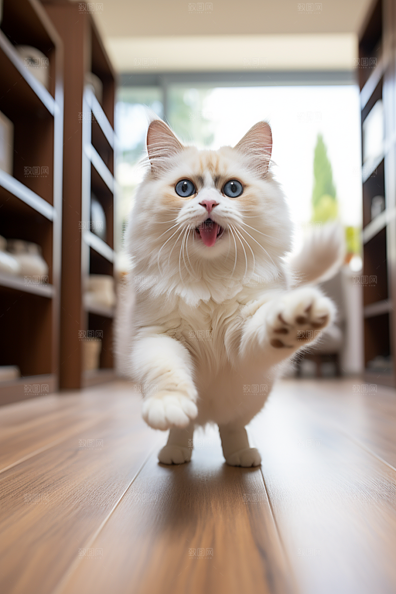 布偶猫生活养宠摄影图