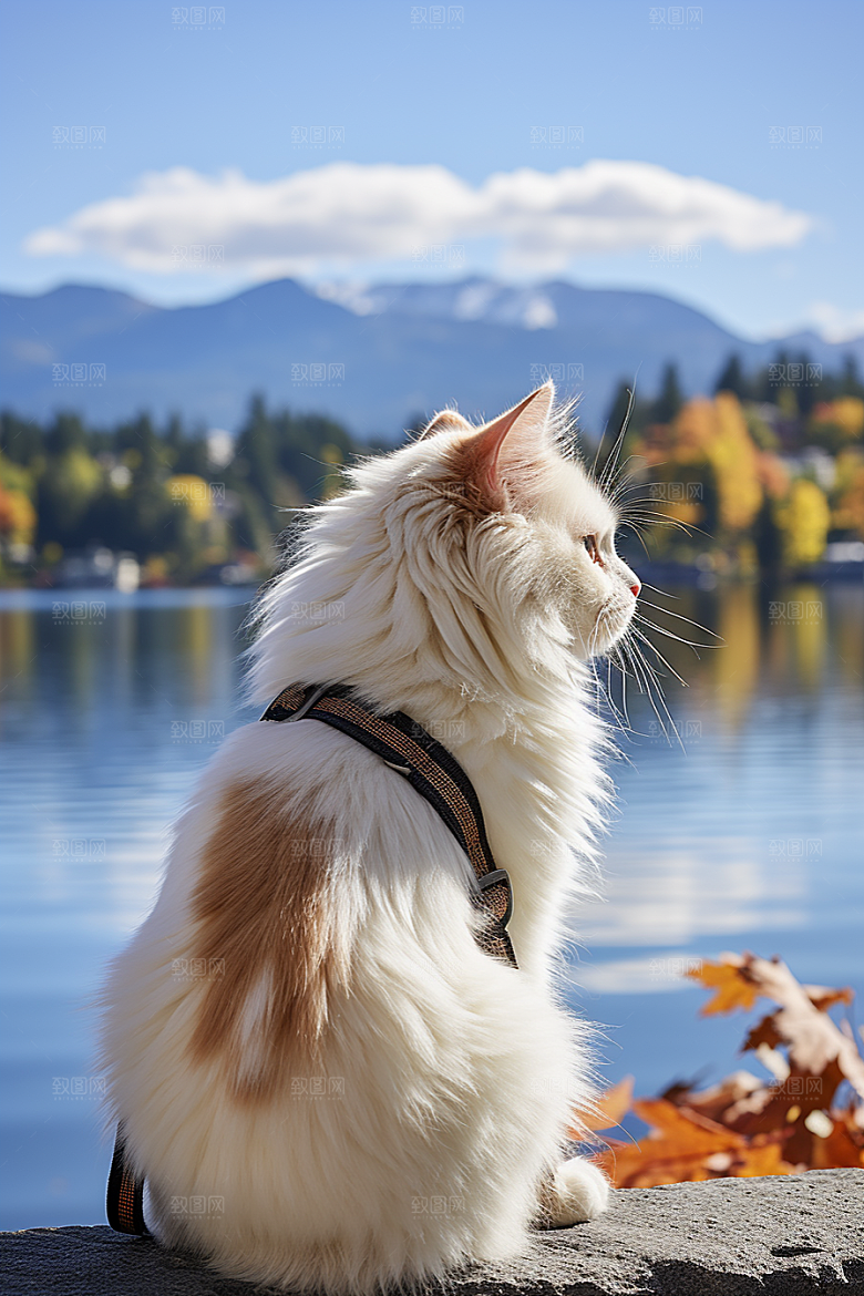 布偶猫养宠长毛猫摄影图