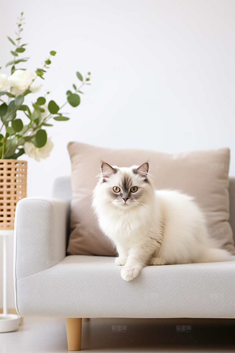布偶猫养宠生活摄影图