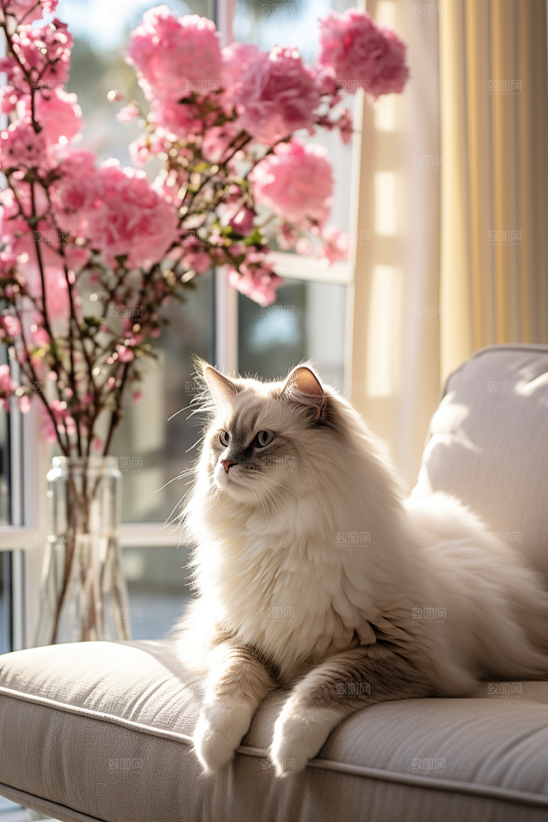 布偶猫仙女猫清新摄影图