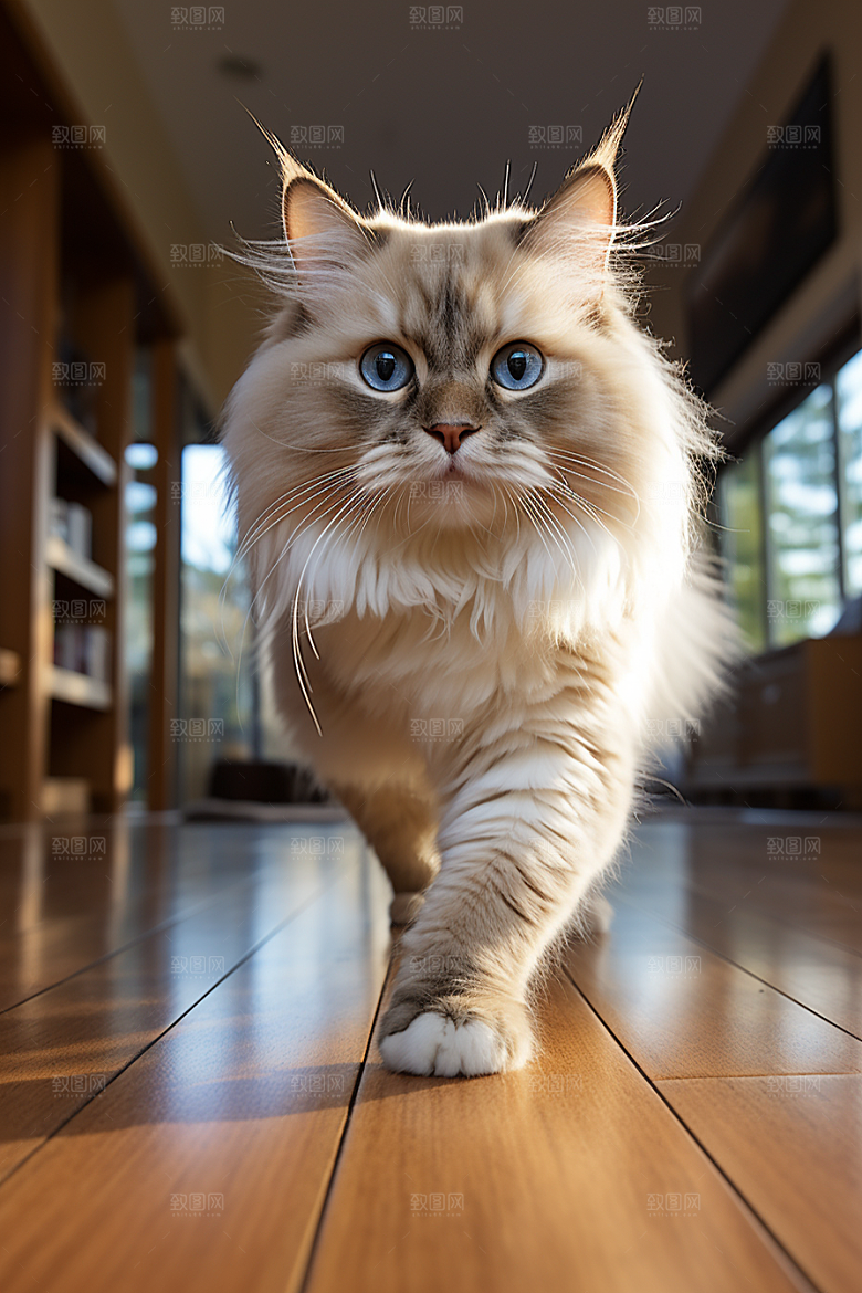 布偶猫家居养宠摄影图