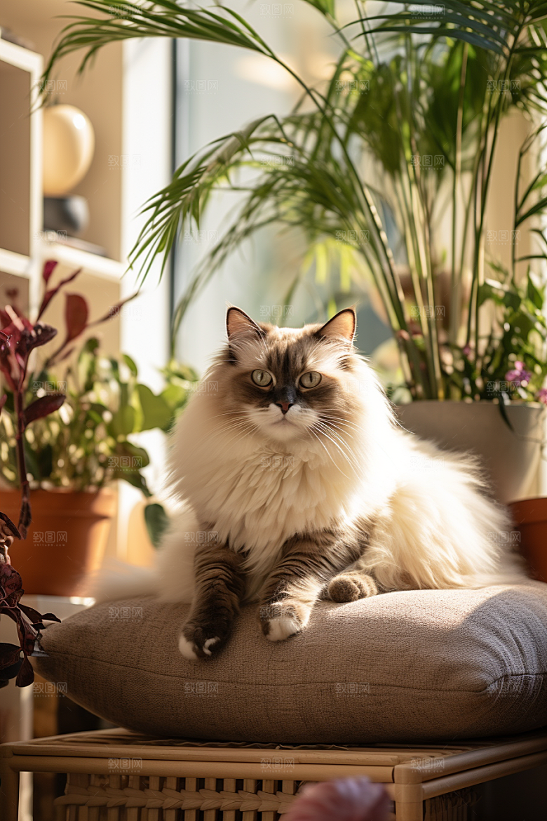 布偶猫生活高清摄影图
