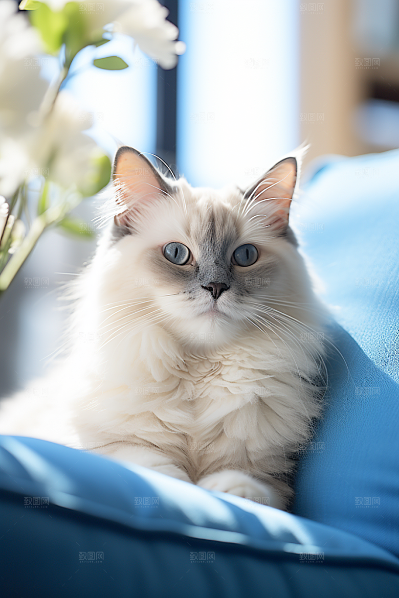 布偶猫家居仙女猫摄影图