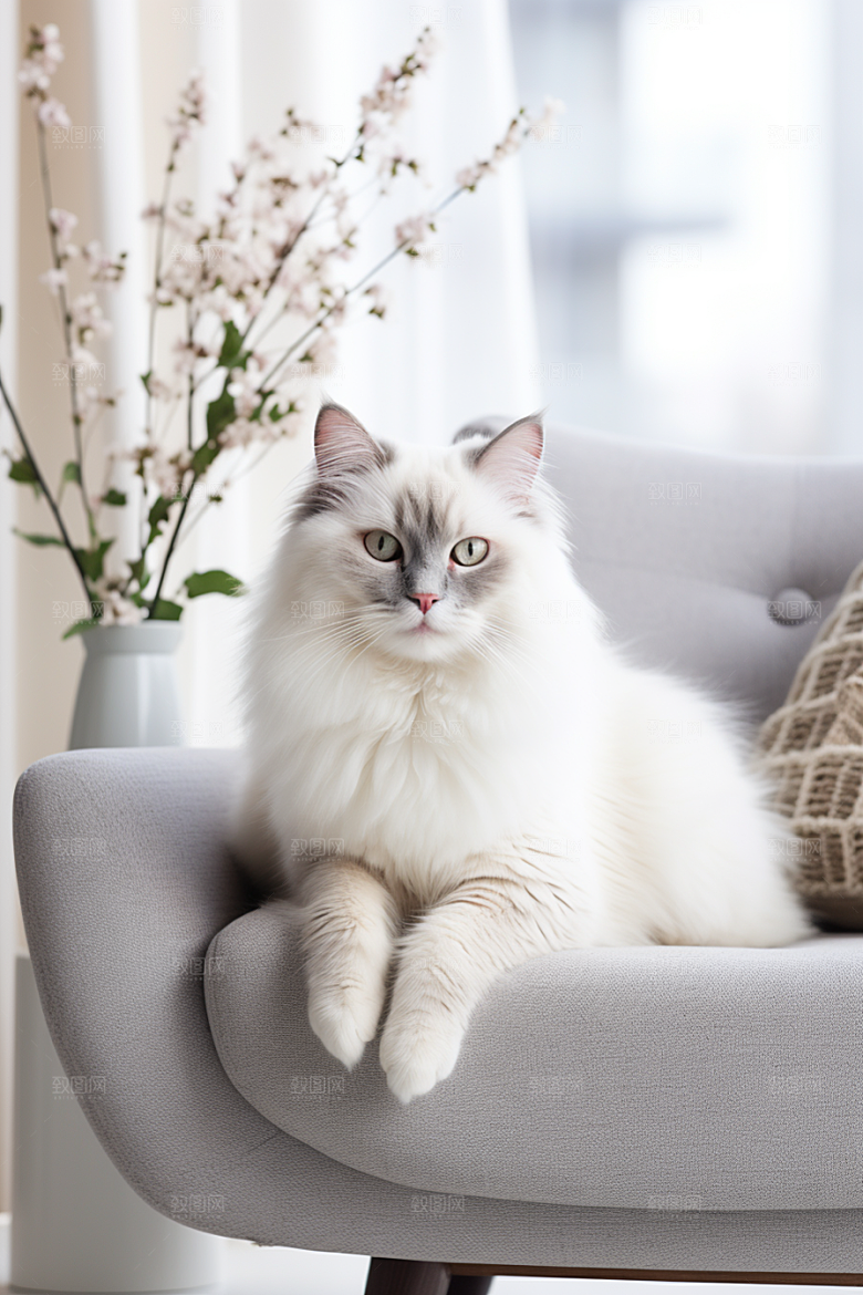 布偶猫清新宠物摄影图