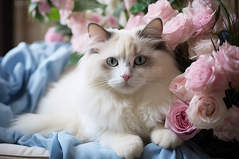 布偶猫宠物可爱摄影图