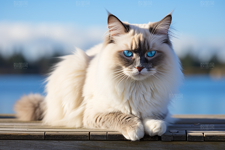 布偶猫生活养宠摄影图