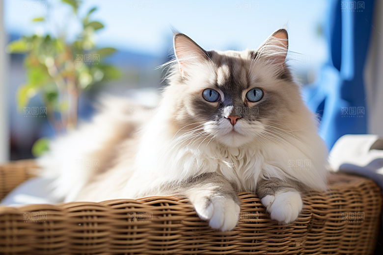 布偶猫养宠自然摄影图