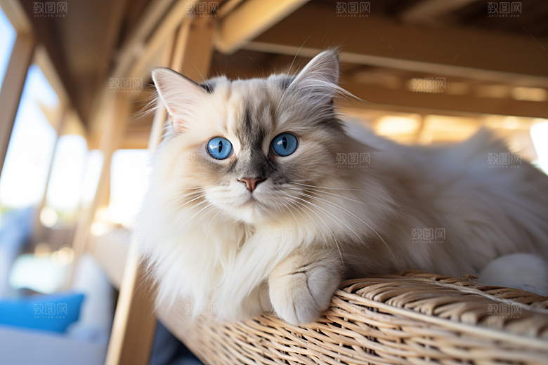 布偶猫生活养宠摄影图