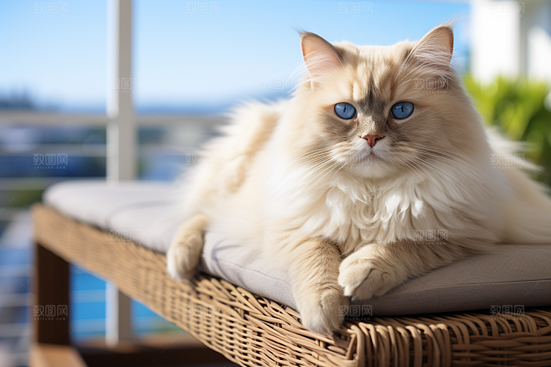 布偶猫仙女猫清新摄影图