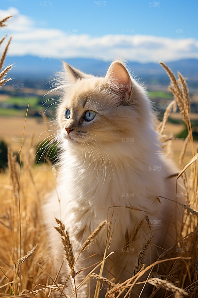 布偶猫自然宠物摄影图