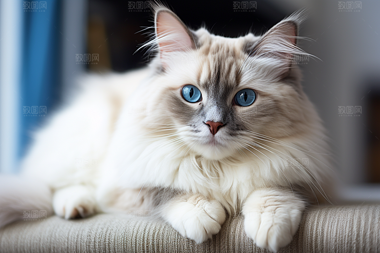 布偶猫养宠自然摄影图