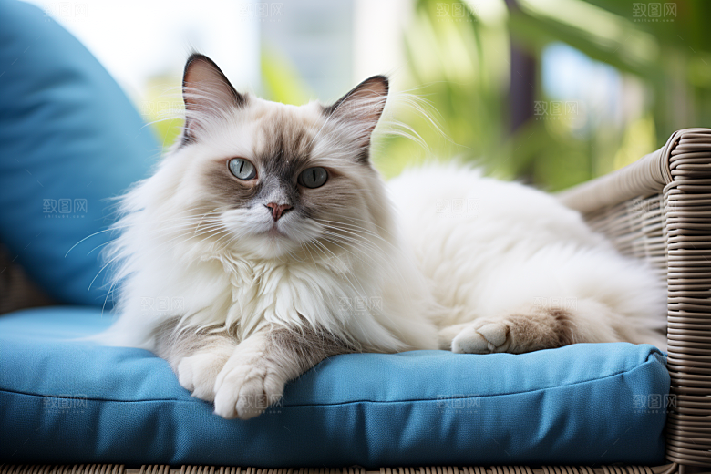 布偶猫可爱长毛猫摄影图