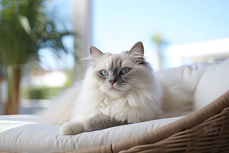 布偶猫长毛猫自然摄影图