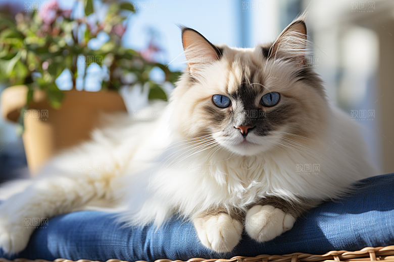 布偶猫高清长毛猫摄影图