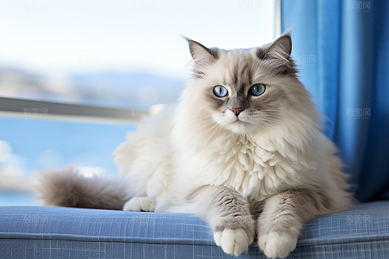 布偶猫长毛猫家居摄影图