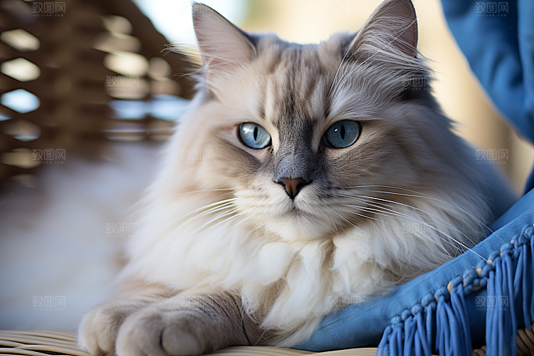 布偶猫长毛猫可爱摄影图