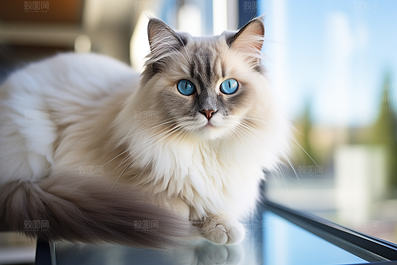 布偶猫清新自然摄影图