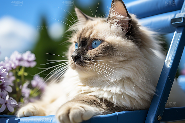 布偶猫清新自然摄影图