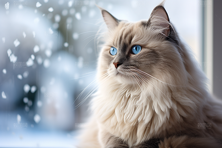 布偶猫可爱长毛猫摄影图