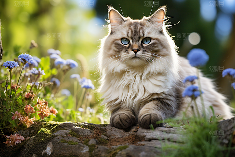 布偶猫自然家居摄影图