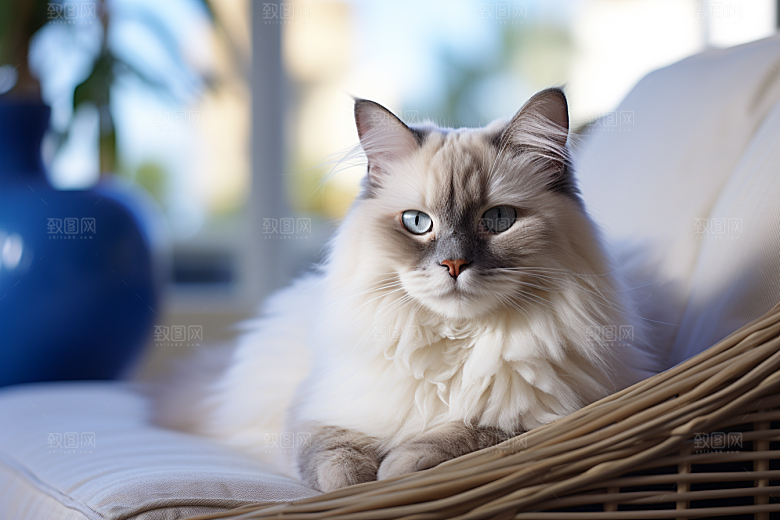布偶猫长毛猫自然摄影图