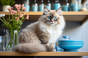 布偶猫长毛猫高清摄影图