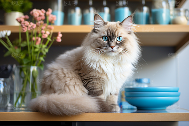 布偶猫长毛猫高清摄影图