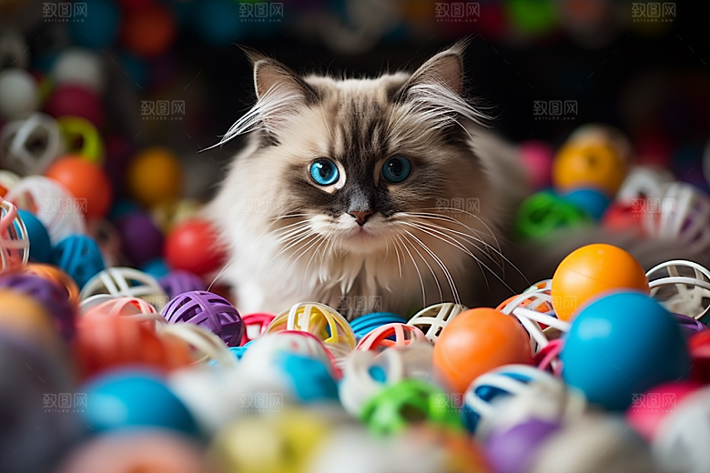 布偶猫宠物生活摄影图