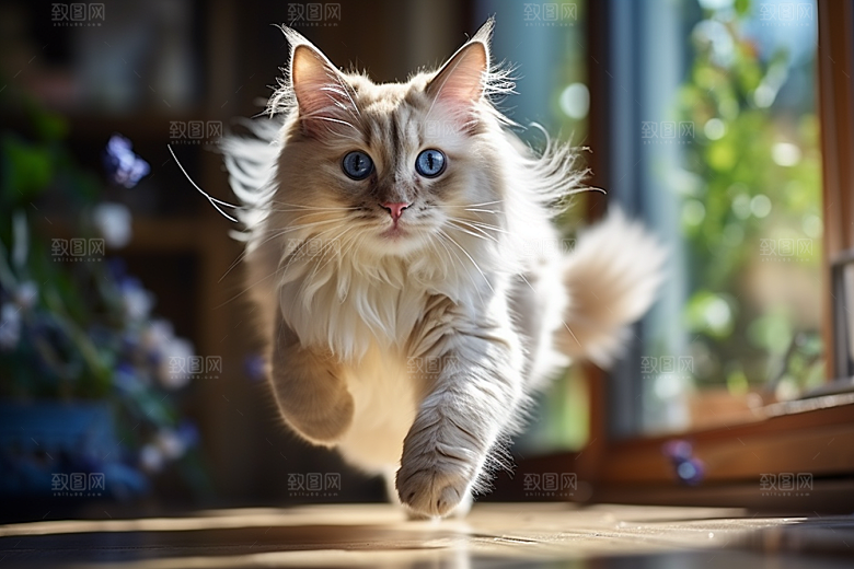 布偶猫养宠生活摄影图