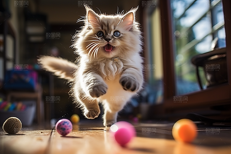 布偶猫生活养宠摄影图