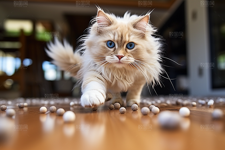 布偶猫生活长毛猫摄影图