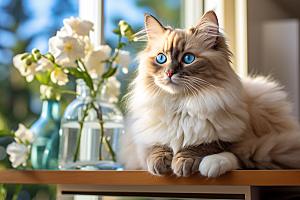 布偶猫生活高清摄影图