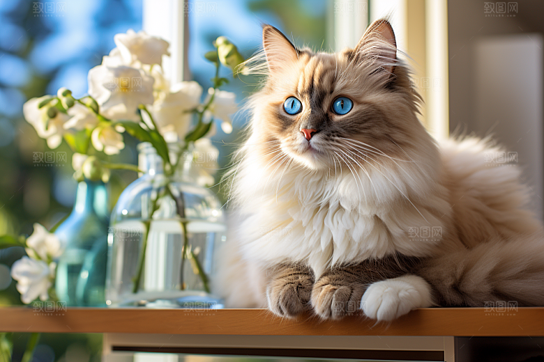 布偶猫生活高清摄影图