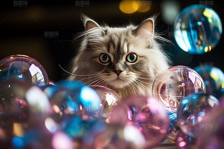 布偶猫养宠长毛猫摄影图
