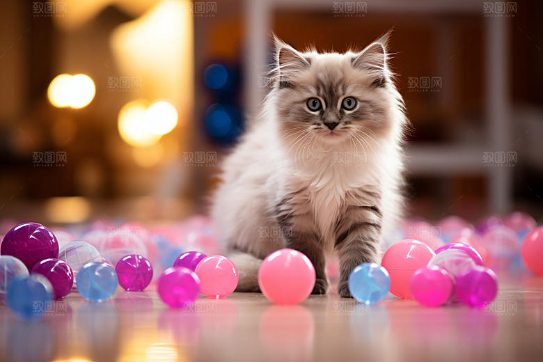 布偶猫长毛猫清新摄影图