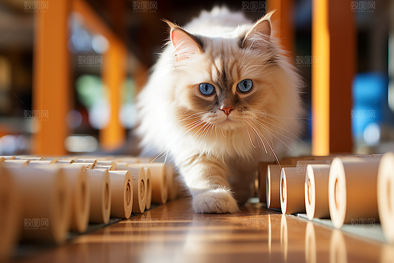 布偶猫宠物自然摄影图