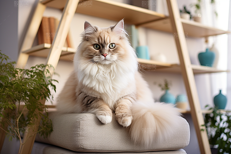 布偶猫清新家居摄影图