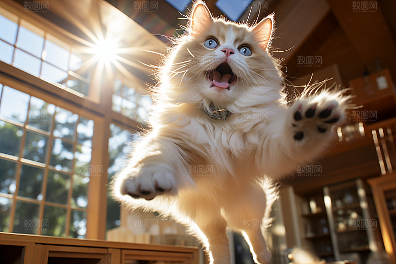布偶猫高清长毛猫摄影图