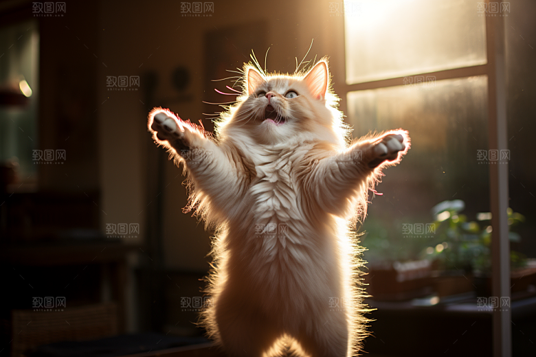 布偶猫生活养宠摄影图