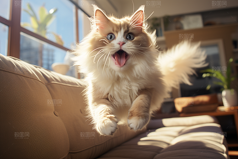 布偶猫高清长毛猫摄影图