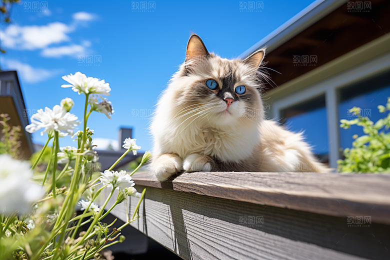 布偶猫养宠可爱摄影图