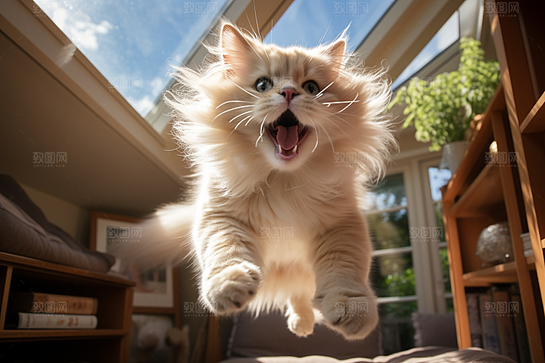 布偶猫长毛猫生活摄影图