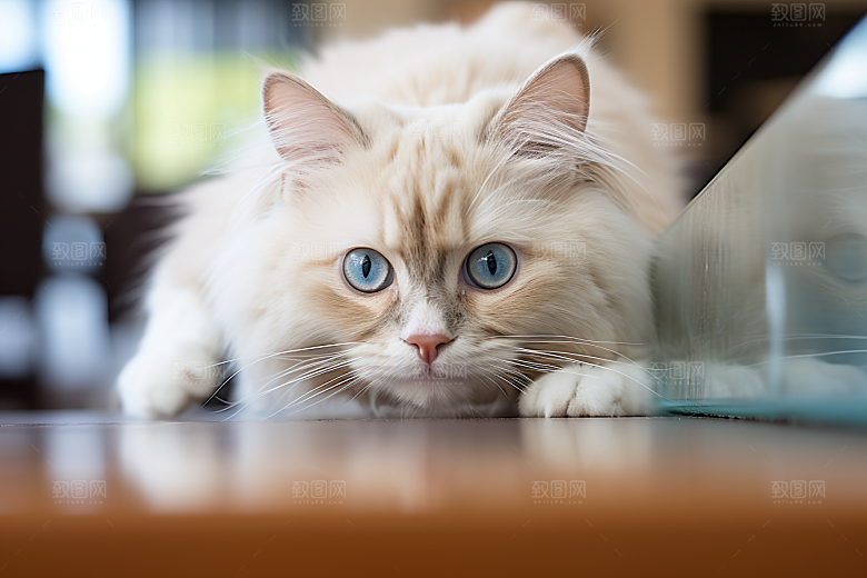 布偶猫宠物长毛猫摄影图