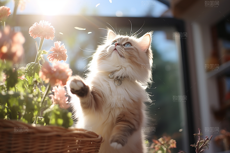 布偶猫可爱长毛猫摄影图