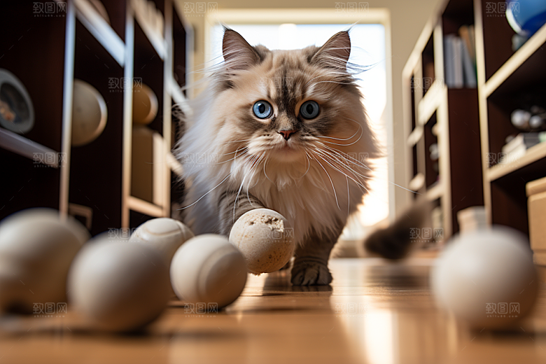 布偶猫养宠可爱摄影图