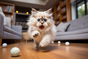 布偶猫宠物可爱摄影图