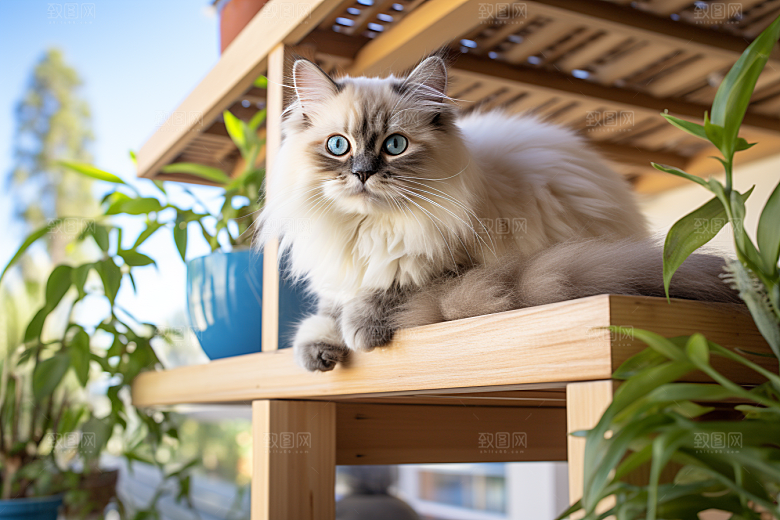 布偶猫家居清新摄影图