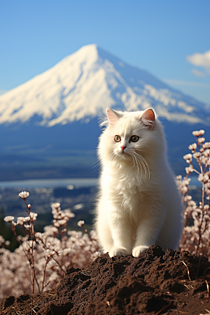 布偶猫清新可爱摄影图